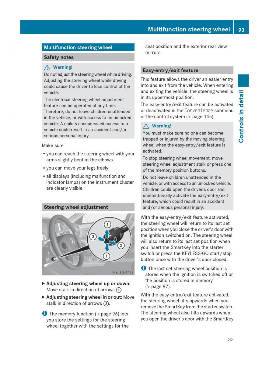 Mercedes Benz E Class W212 2010 owners manual / page 95