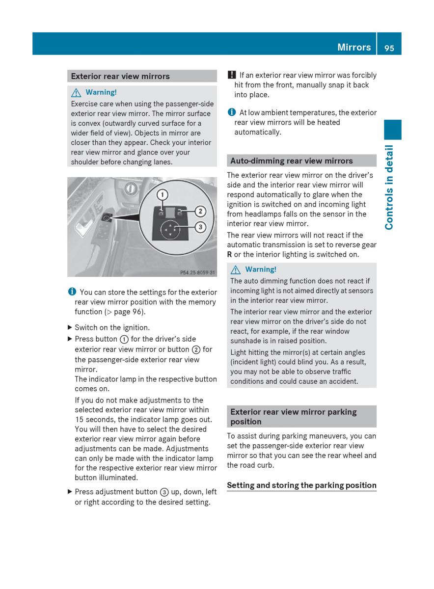 Mercedes Benz E Class W212 2010 owners manual / page 97