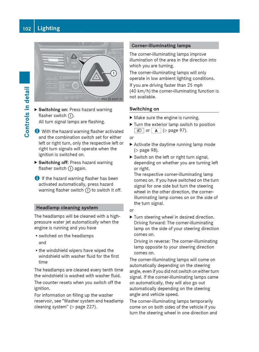 Mercedes Benz E Class W212 2010 owners manual / page 104