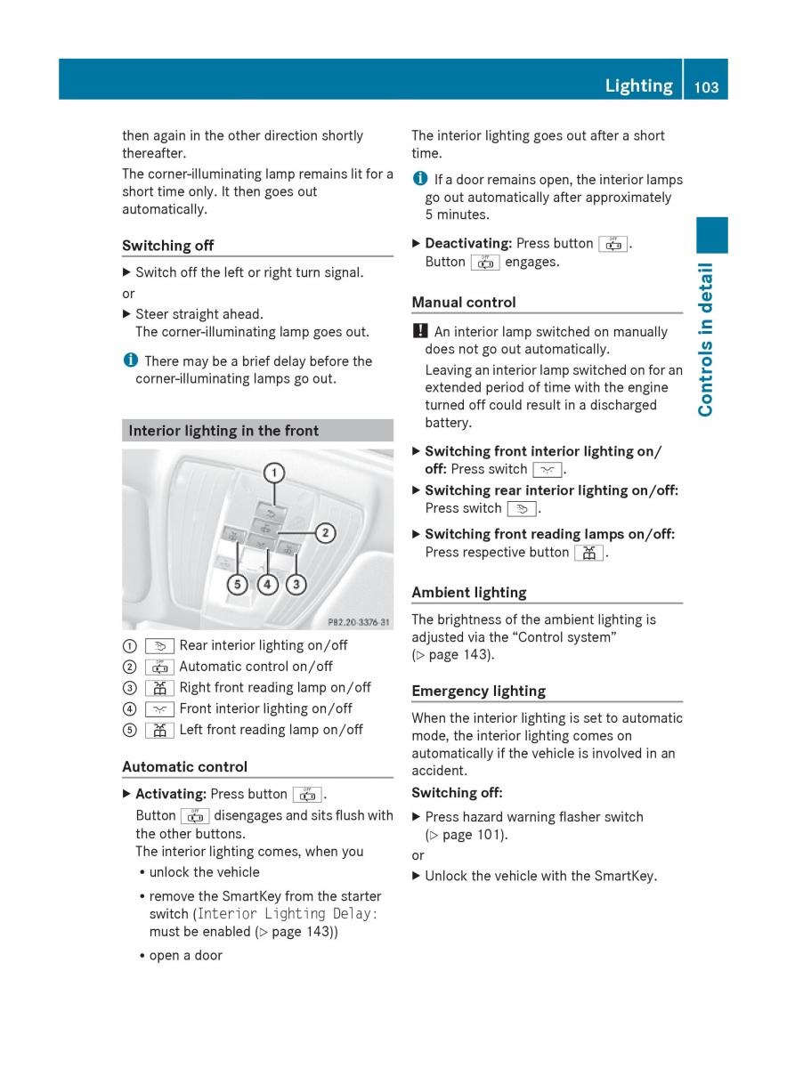 Mercedes Benz E Class W212 2010 owners manual / page 105