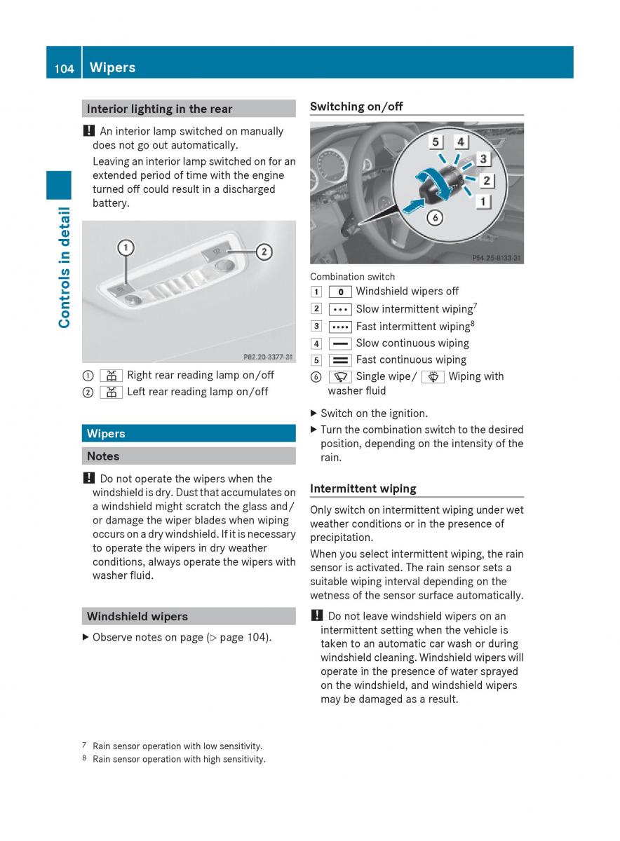 Mercedes Benz E Class W212 2010 owners manual / page 106