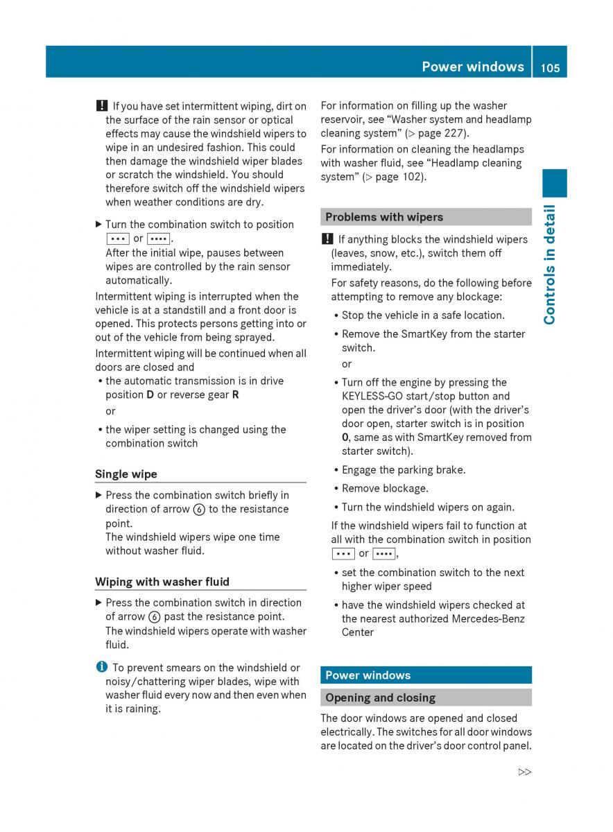 Mercedes Benz E Class W212 2010 owners manual / page 107