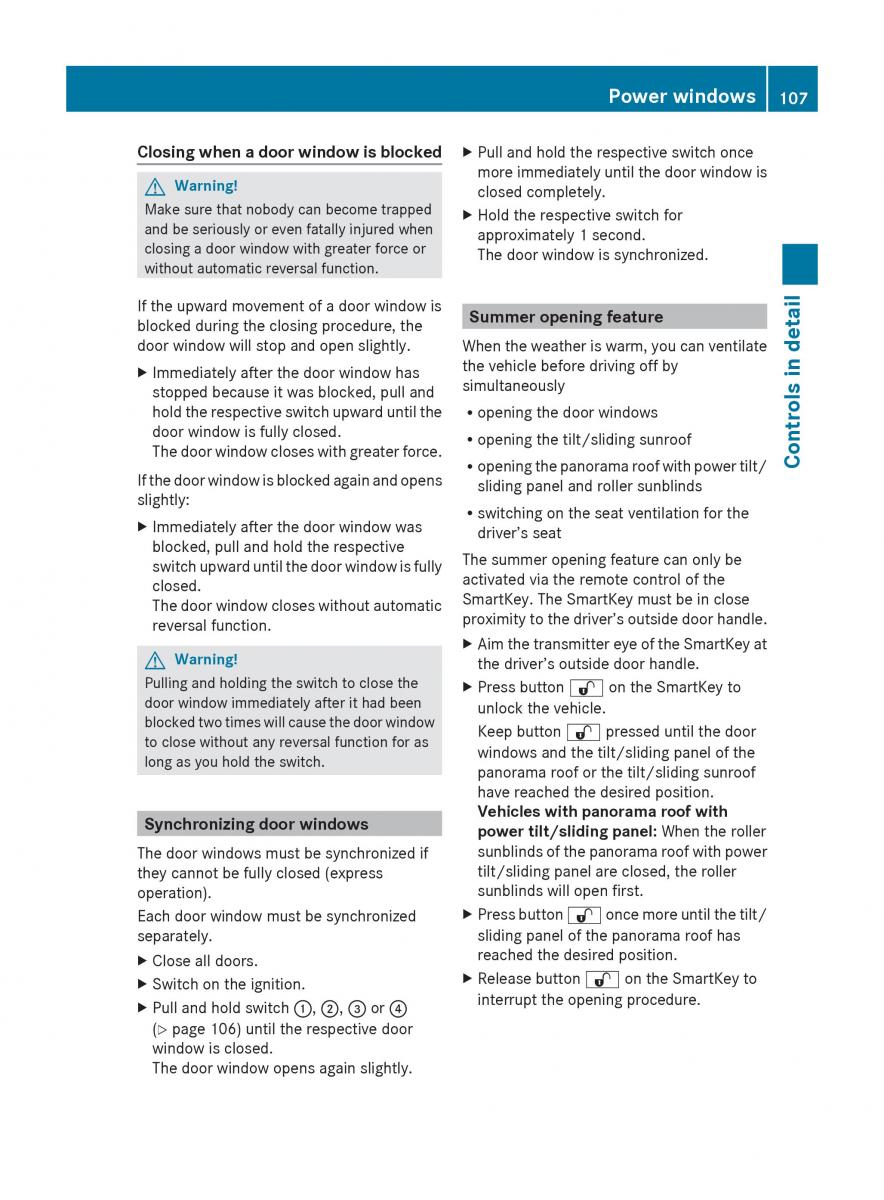 Mercedes Benz E Class W212 2010 owners manual / page 109