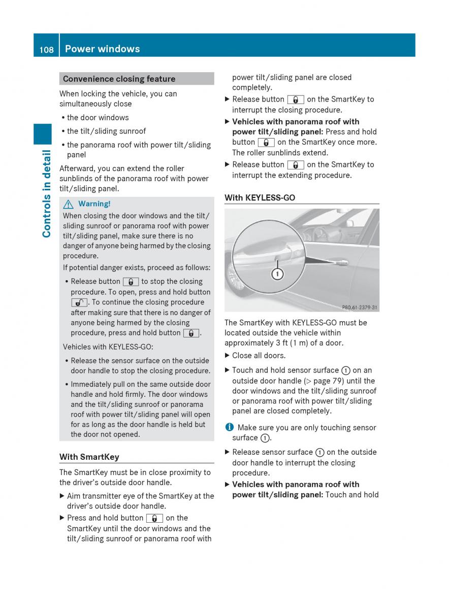 Mercedes Benz E Class W212 2010 owners manual / page 110