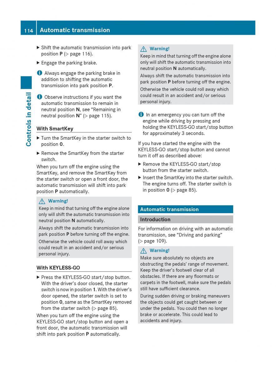 Mercedes Benz E Class W212 2010 owners manual / page 116