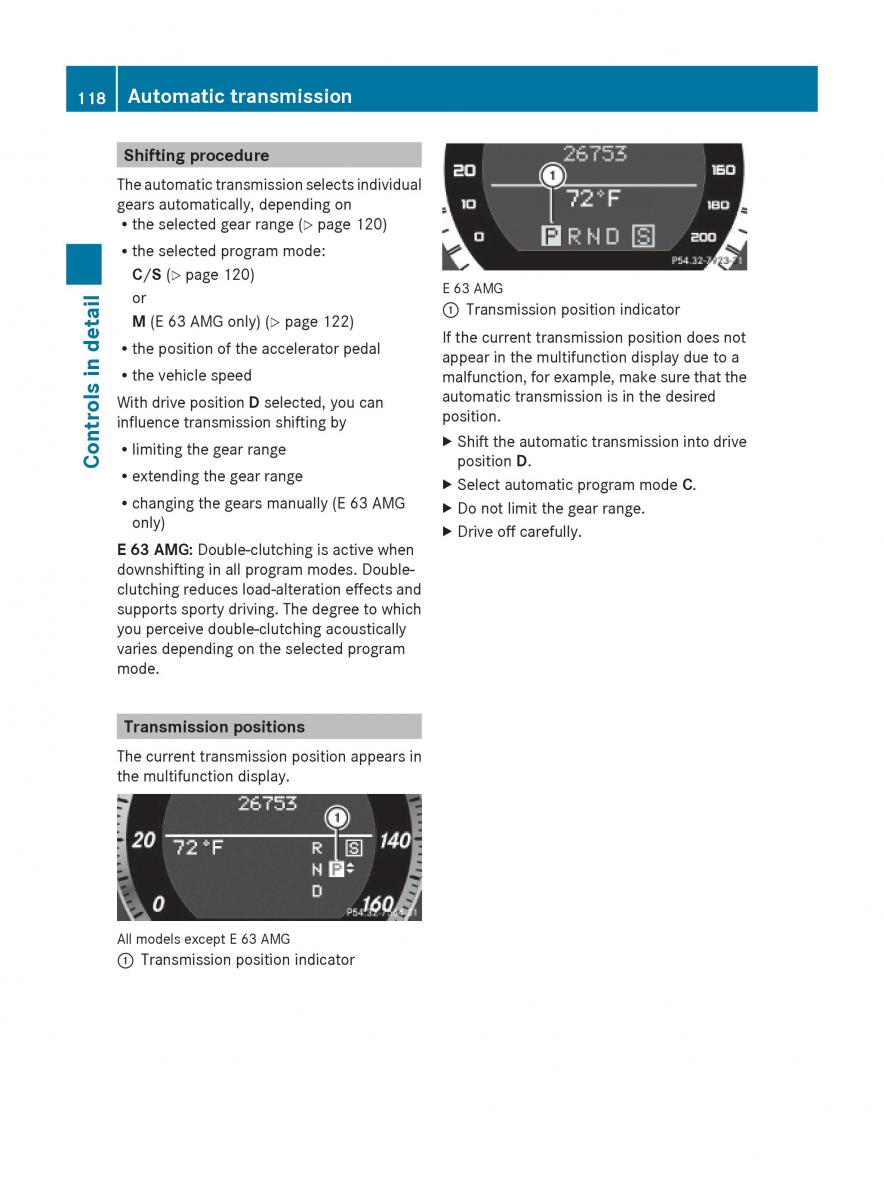 Mercedes Benz E Class W212 2010 owners manual / page 120