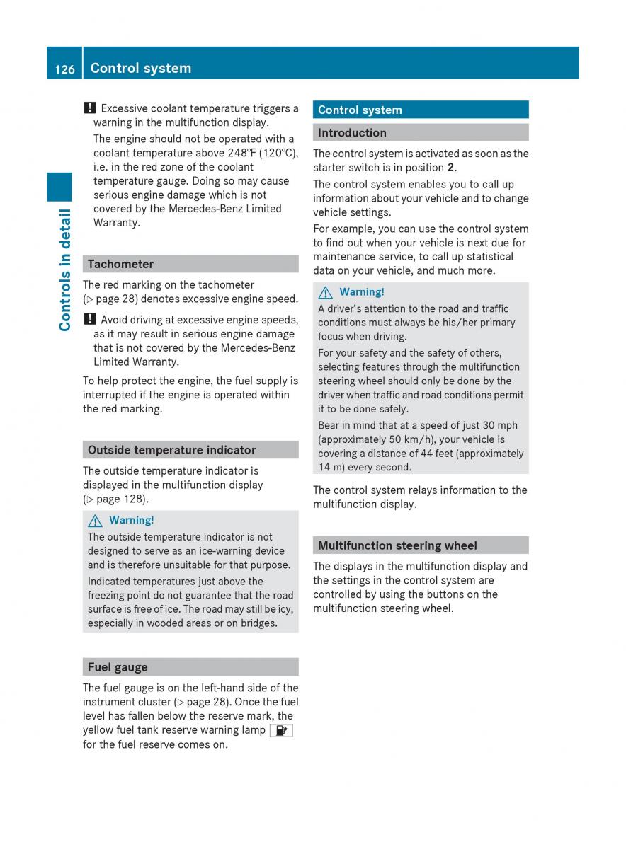 Mercedes Benz E Class W212 2010 owners manual / page 128