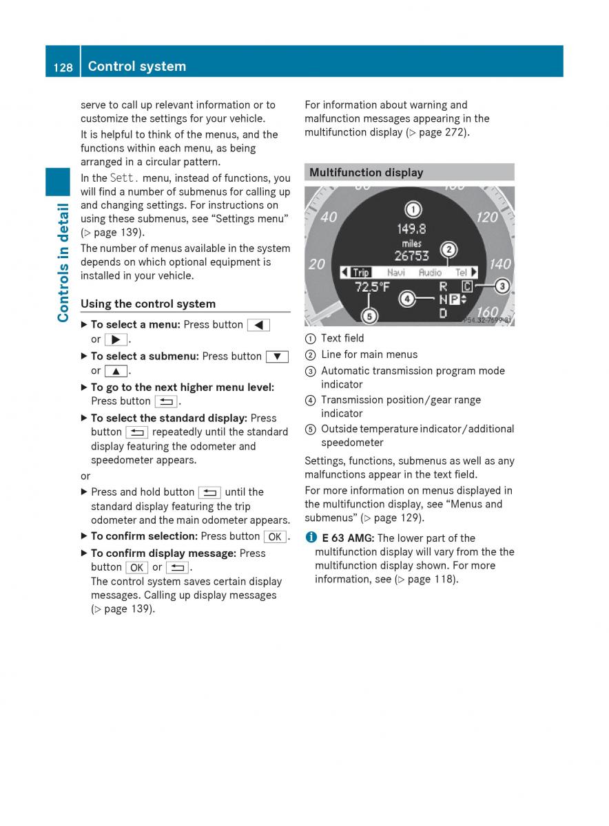 Mercedes Benz E Class W212 2010 owners manual / page 130