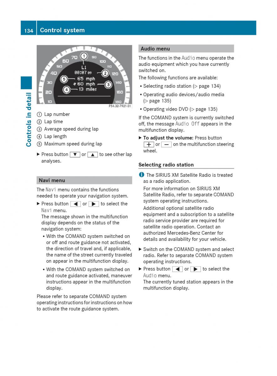 Mercedes Benz E Class W212 2010 owners manual / page 136