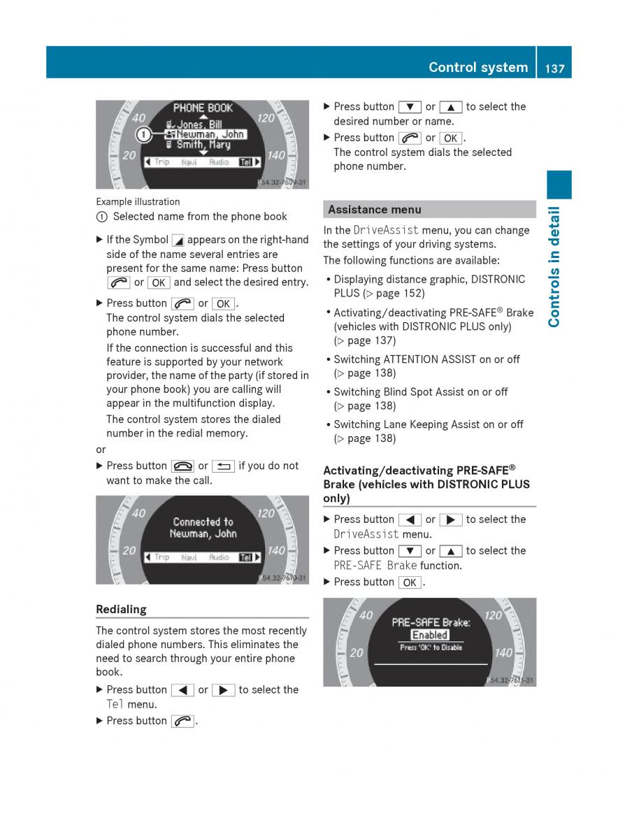 Mercedes Benz E Class W212 2010 owners manual / page 139