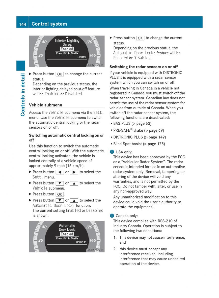 Mercedes Benz E Class W212 2010 owners manual / page 146