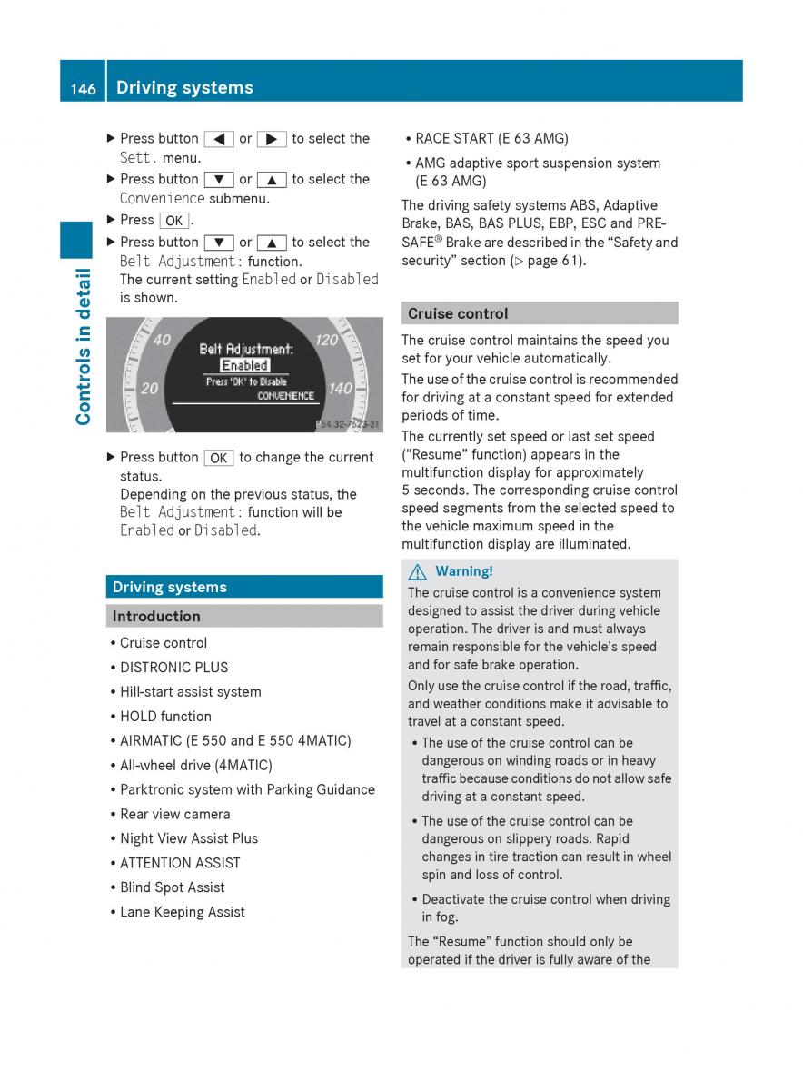 Mercedes Benz E Class W212 2010 owners manual / page 148