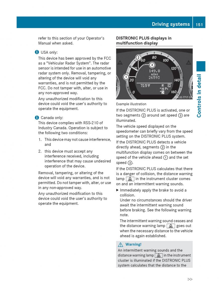 Mercedes Benz E Class W212 2010 owners manual / page 153