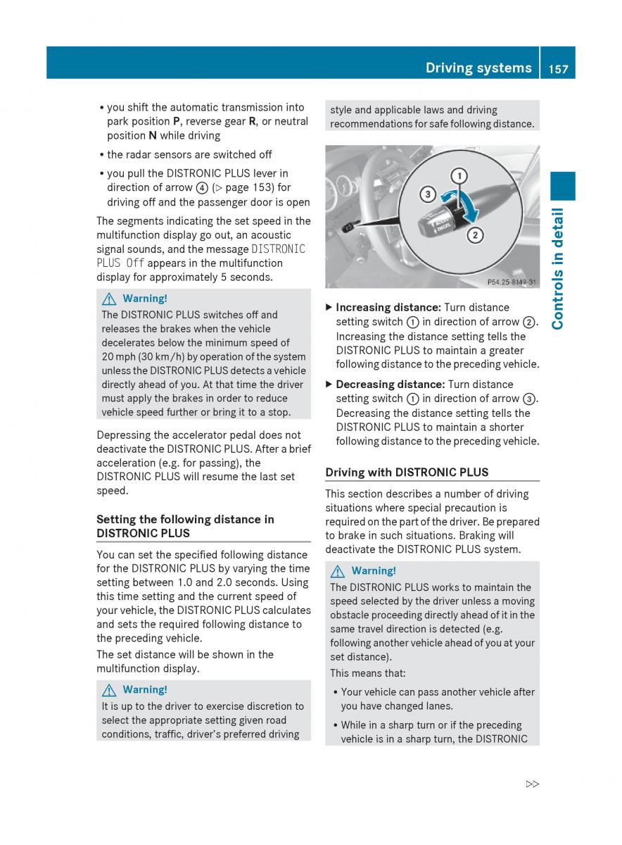 Mercedes Benz E Class W212 2010 owners manual / page 159