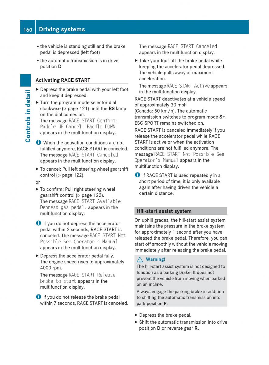 Mercedes Benz E Class W212 2010 owners manual / page 162