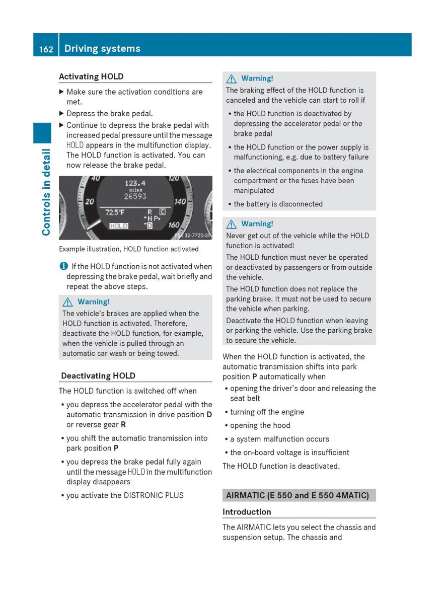 Mercedes Benz E Class W212 2010 owners manual / page 164