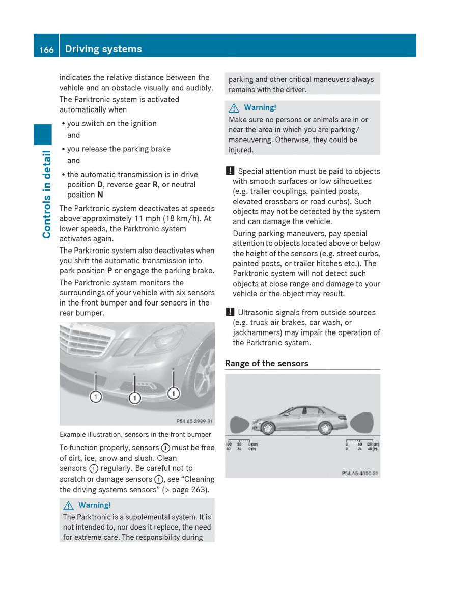 Mercedes Benz E Class W212 2010 owners manual / page 168