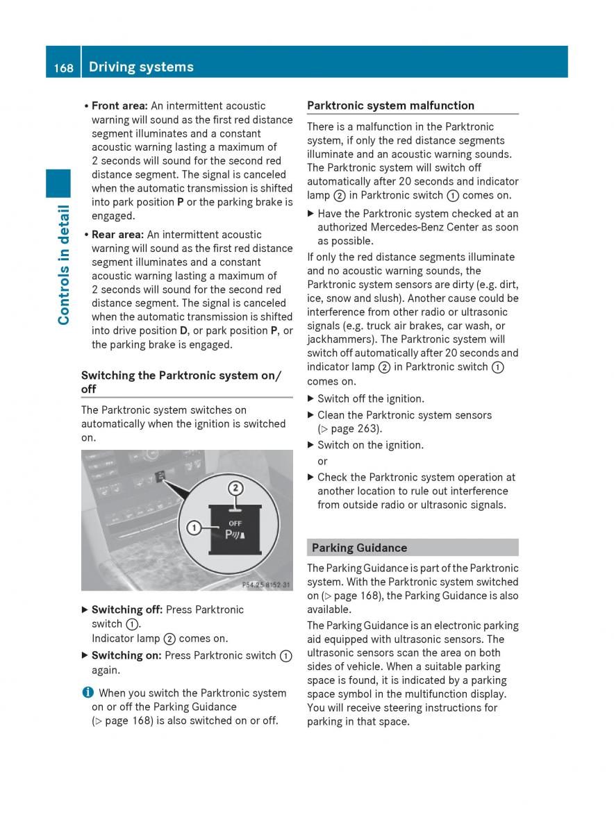 Mercedes Benz E Class W212 2010 owners manual / page 170