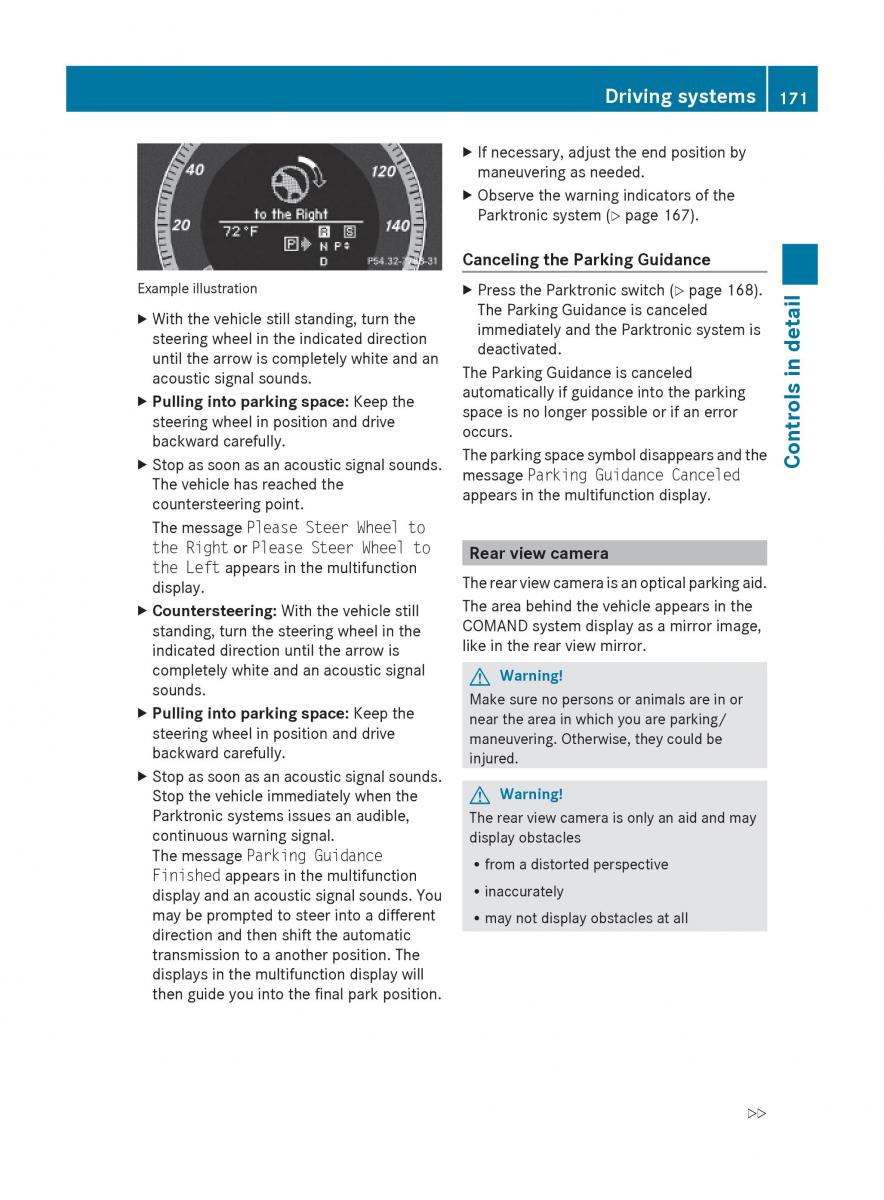 Mercedes Benz E Class W212 2010 owners manual / page 173