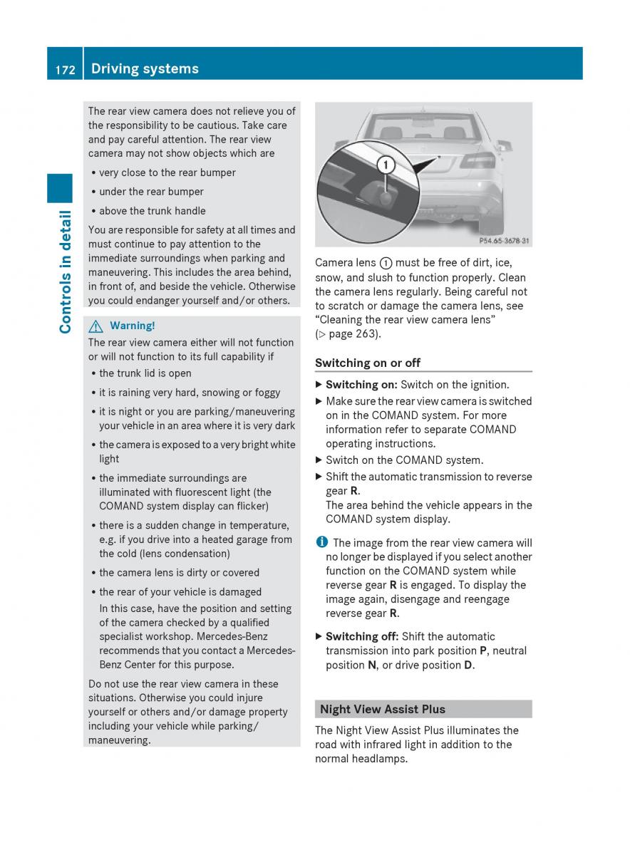 Mercedes Benz E Class W212 2010 owners manual / page 174