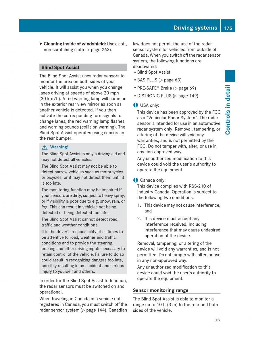 Mercedes Benz E Class W212 2010 owners manual / page 177