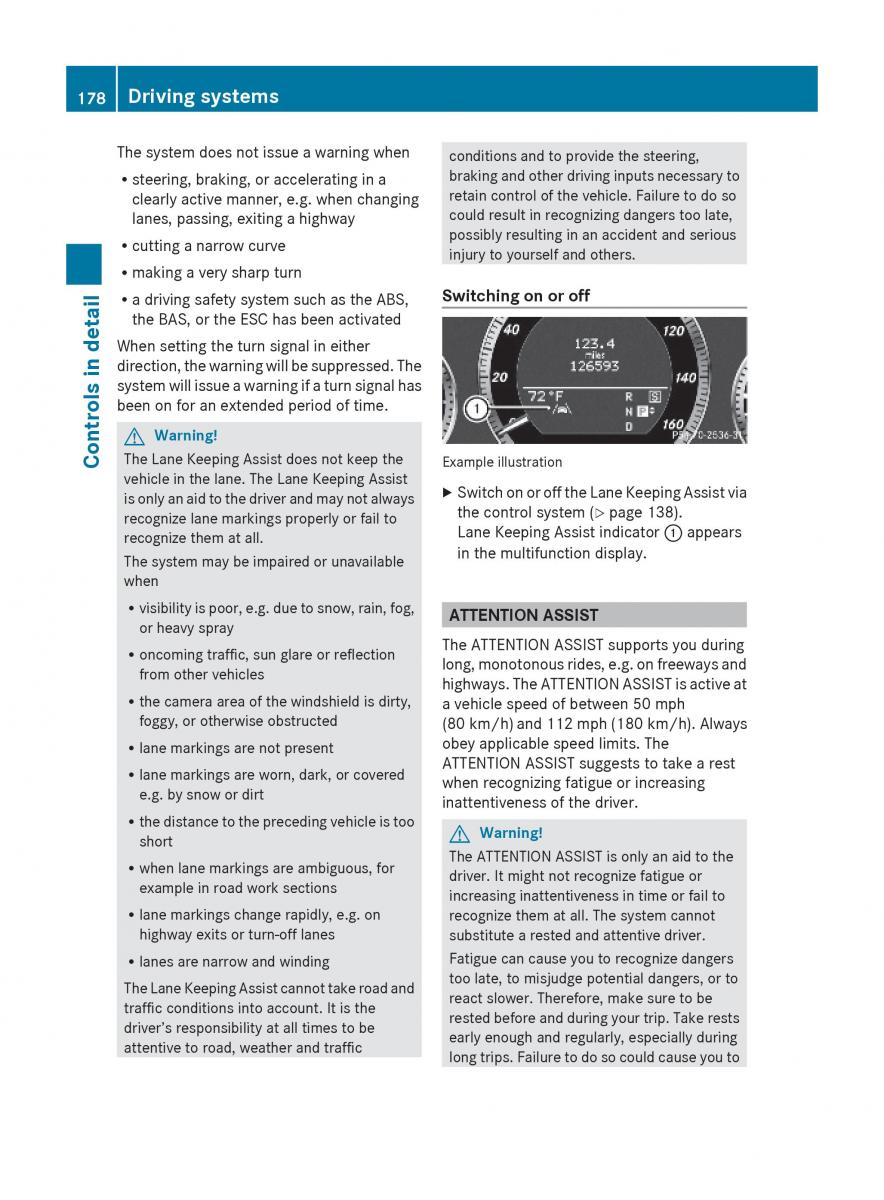 Mercedes Benz E Class W212 2010 owners manual / page 180