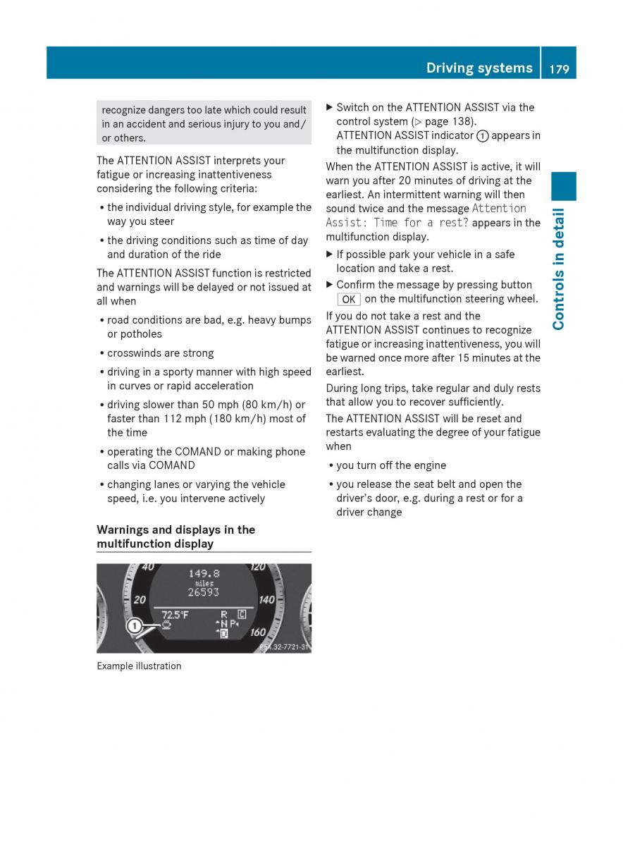 Mercedes Benz E Class W212 2010 owners manual / page 181