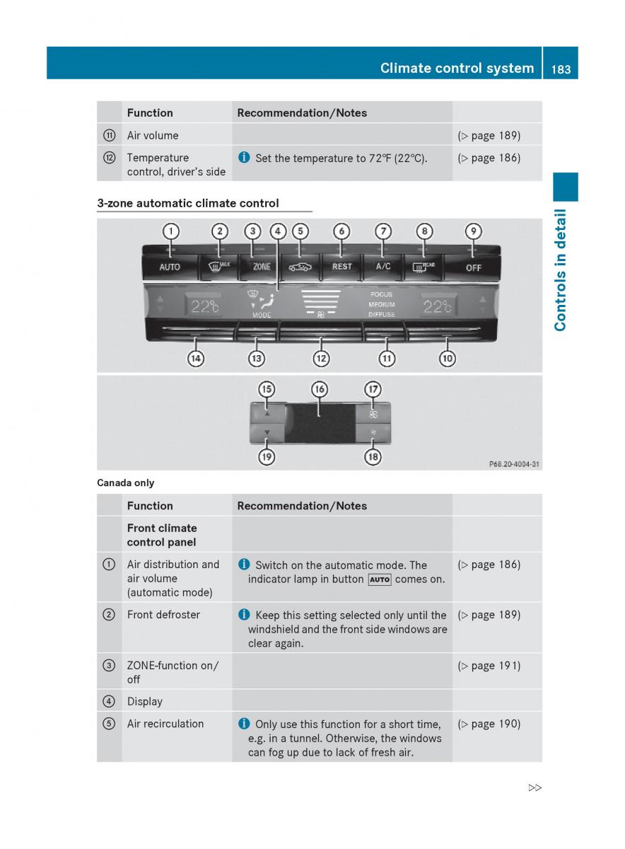 Mercedes Benz E Class W212 2010 owners manual / page 185