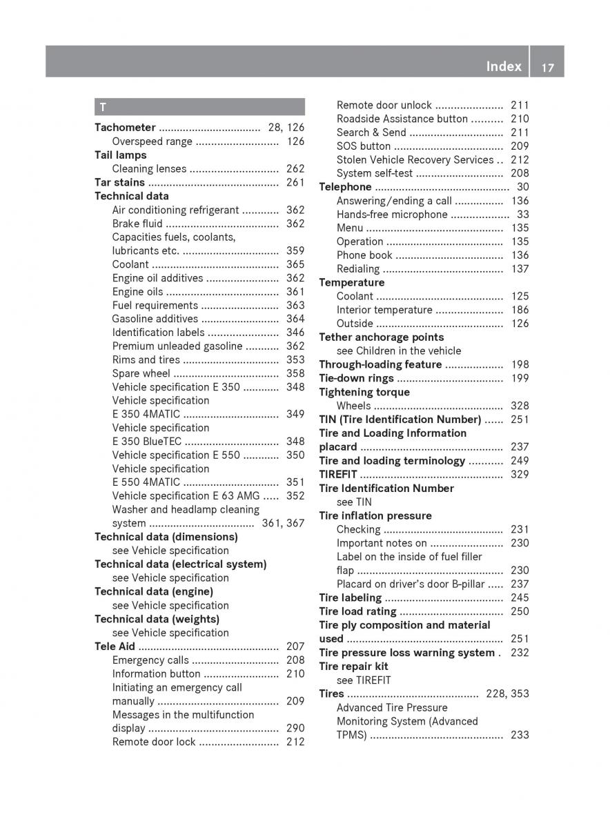 Mercedes Benz E Class W212 2010 owners manual / page 19