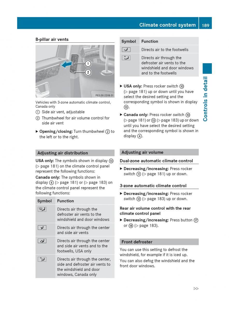 Mercedes Benz E Class W212 2010 owners manual / page 191