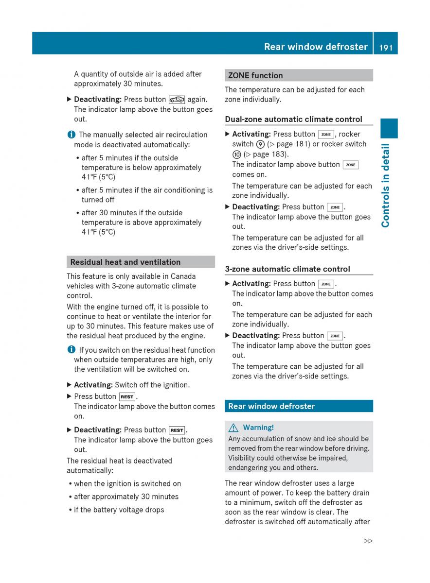 Mercedes Benz E Class W212 2010 owners manual / page 193