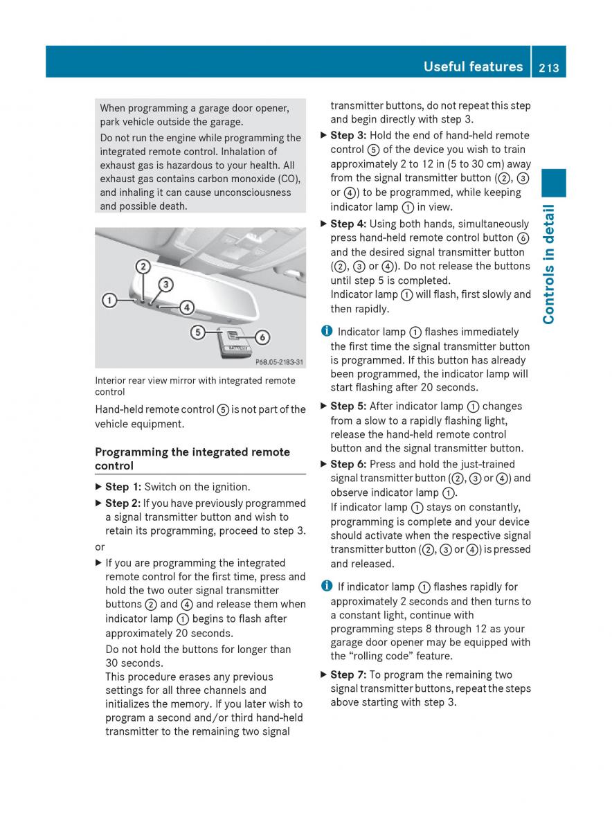 Mercedes Benz E Class W212 2010 owners manual / page 215