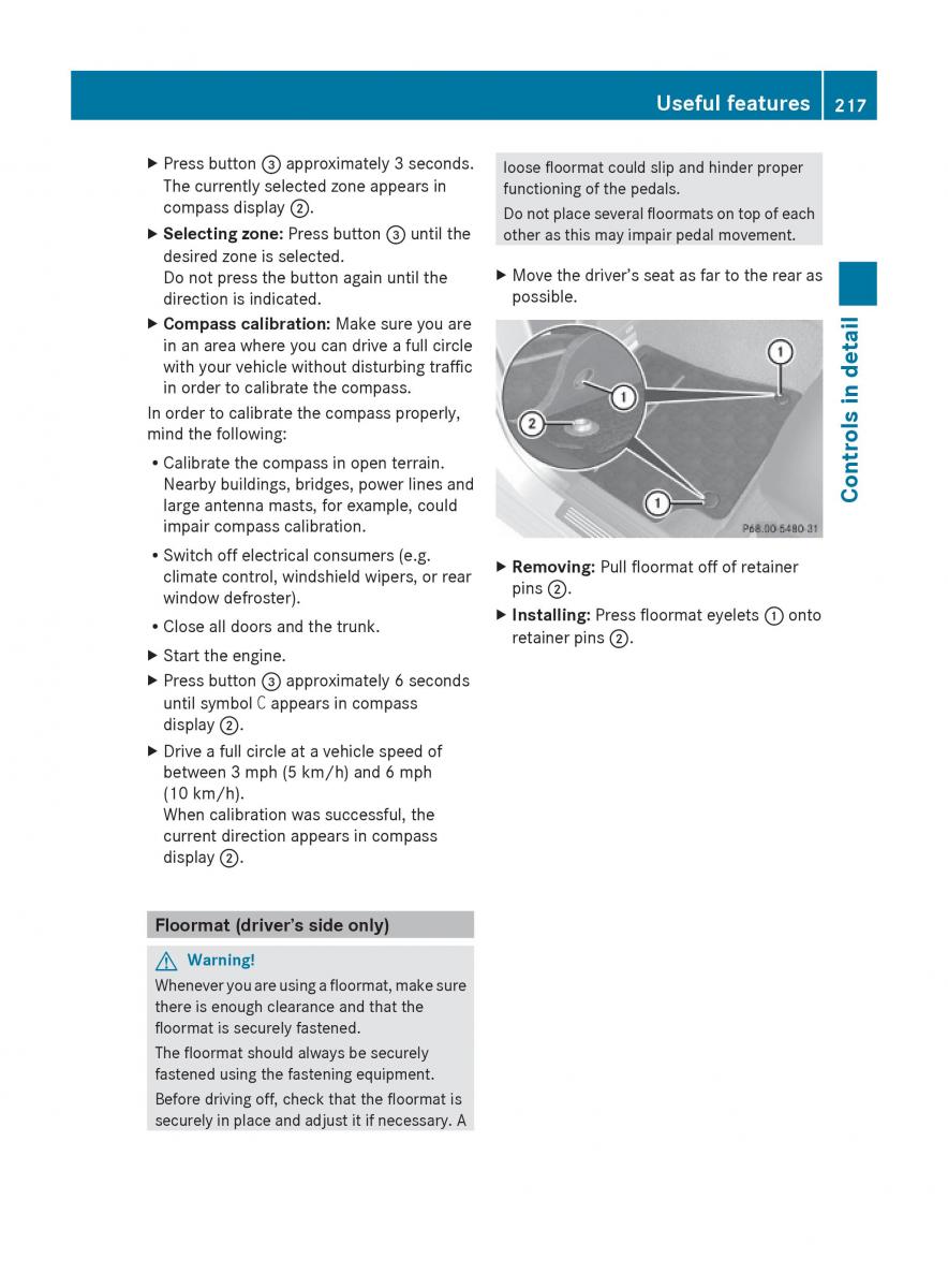 Mercedes Benz E Class W212 2010 owners manual / page 219