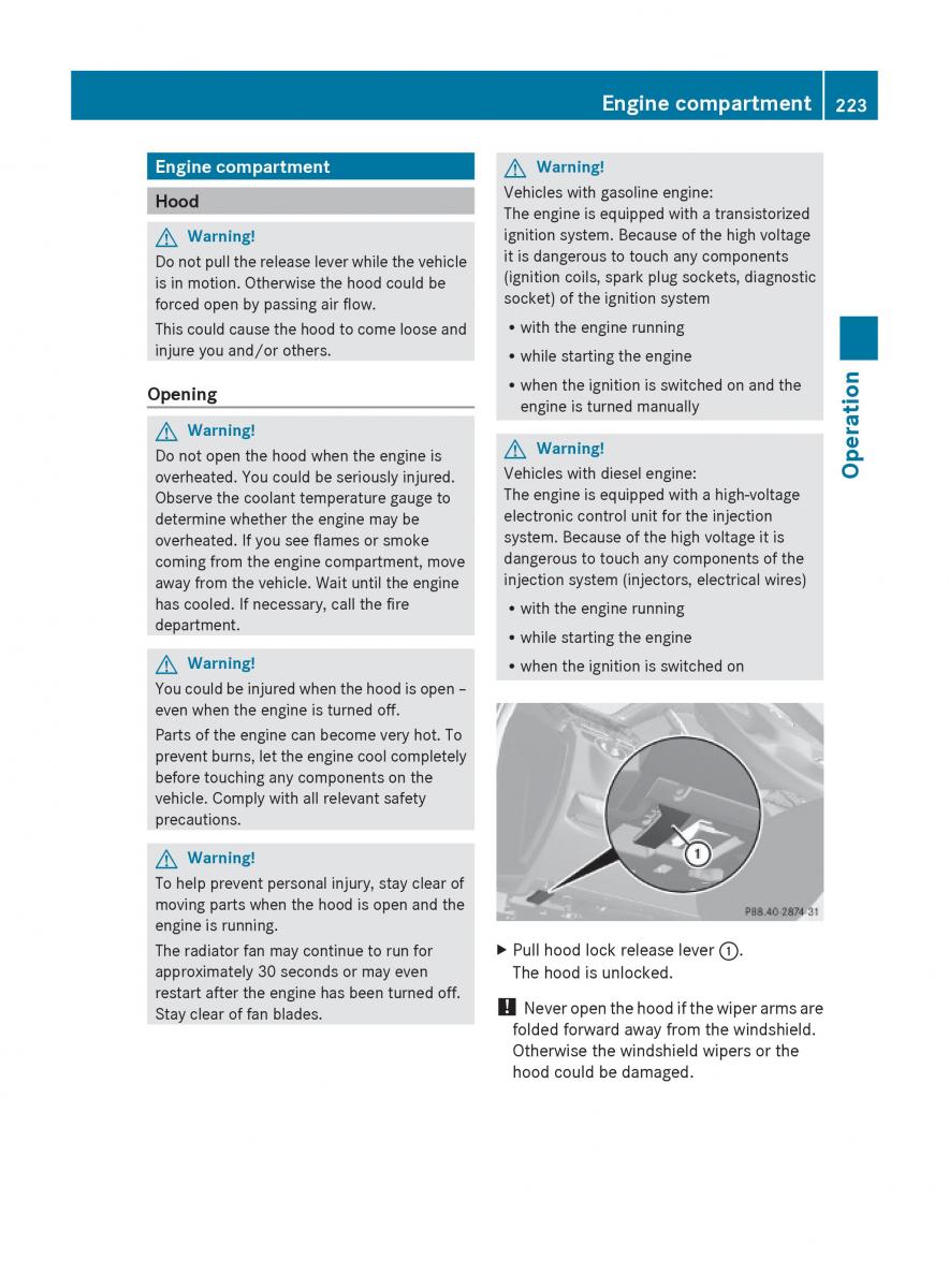 Mercedes Benz E Class W212 2010 owners manual / page 225