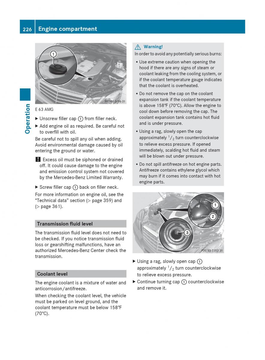 Mercedes Benz E Class W212 2010 owners manual / page 228