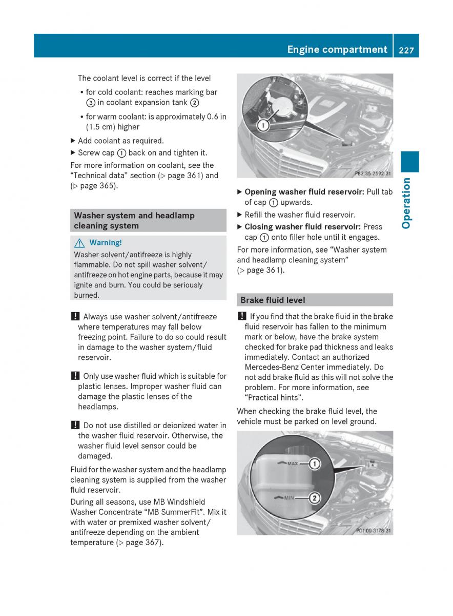 Mercedes Benz E Class W212 2010 owners manual / page 229