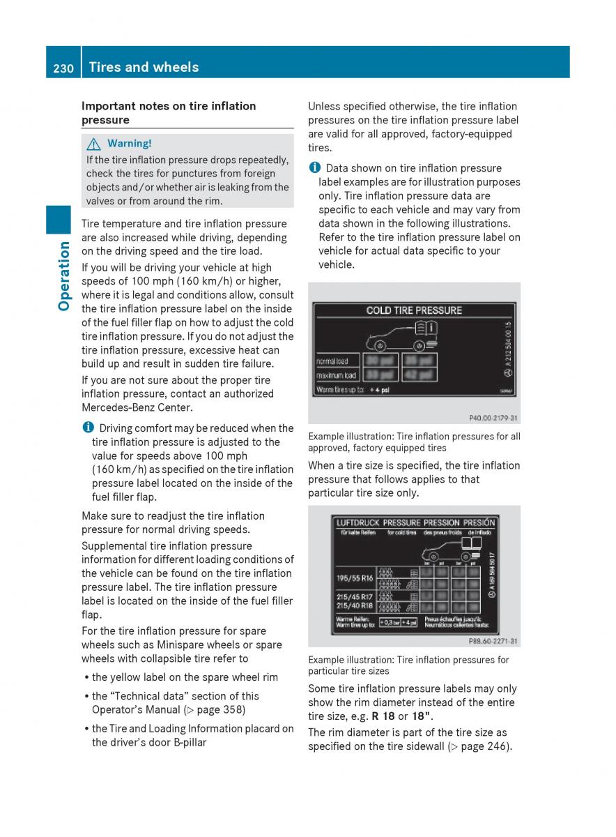 Mercedes Benz E Class W212 2010 owners manual / page 232