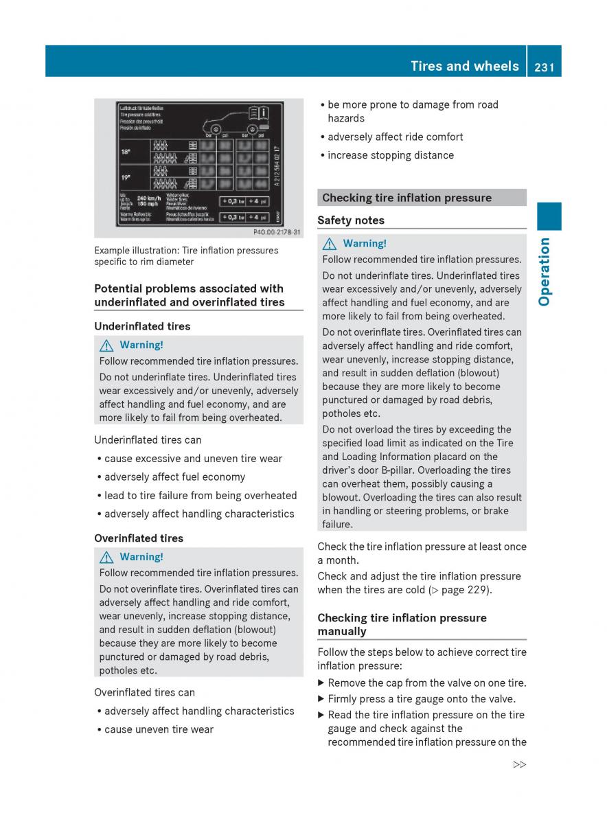 Mercedes Benz E Class W212 2010 owners manual / page 233