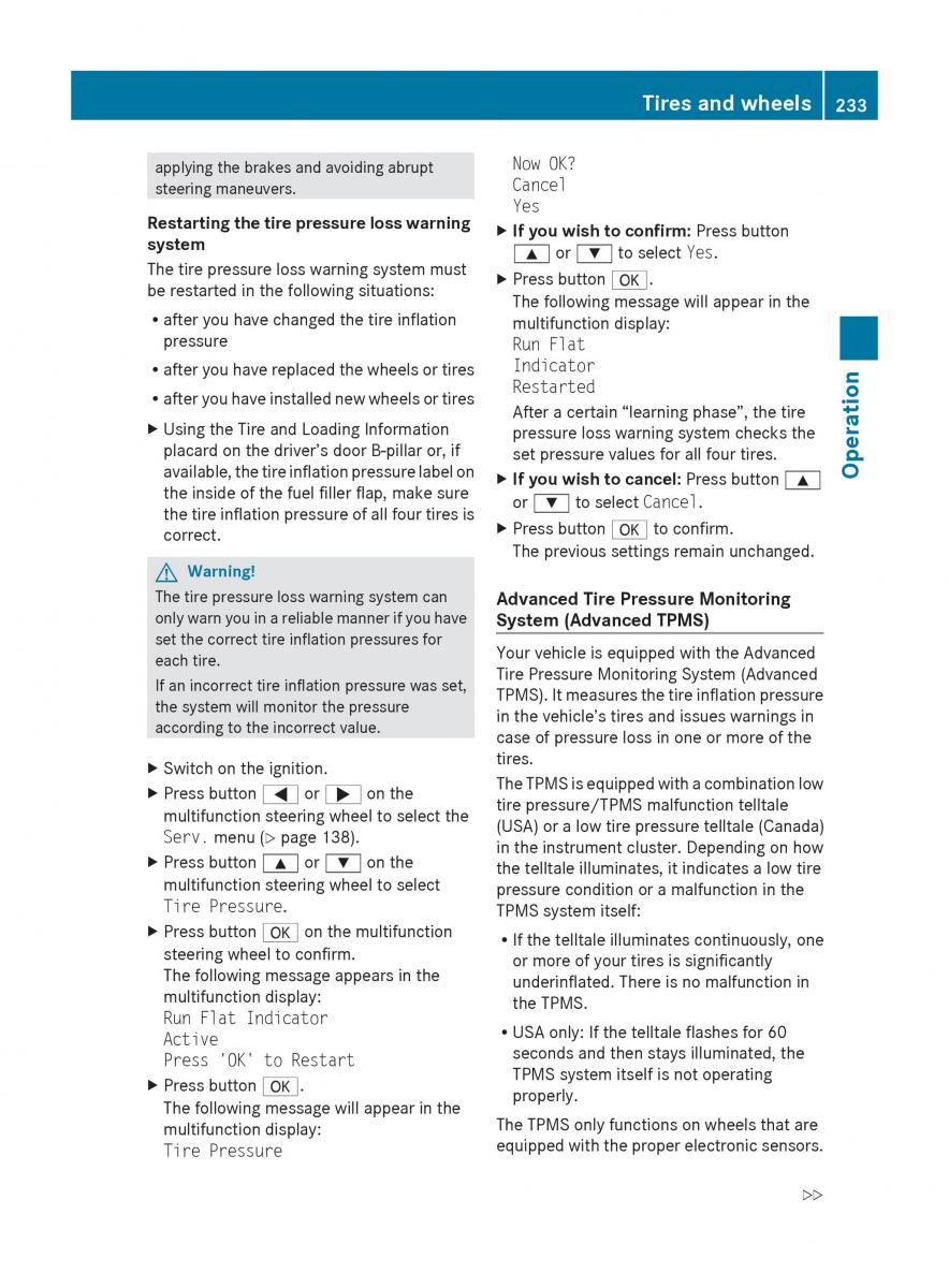 Mercedes Benz E Class W212 2010 owners manual / page 235