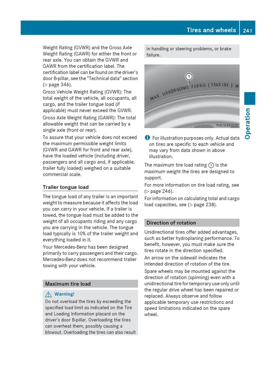 Mercedes Benz E Class W212 2010 owners manual / page 243