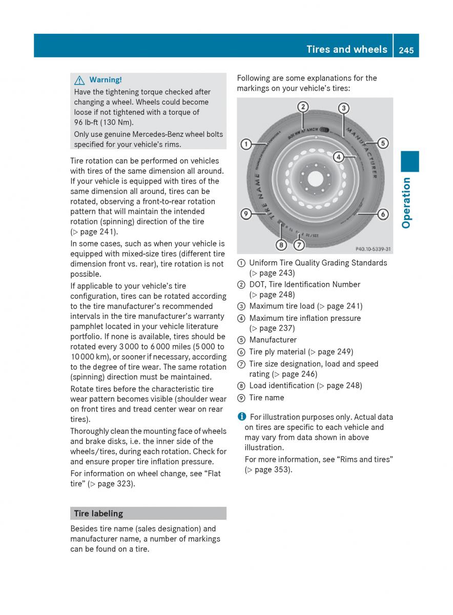 Mercedes Benz E Class W212 2010 owners manual / page 247