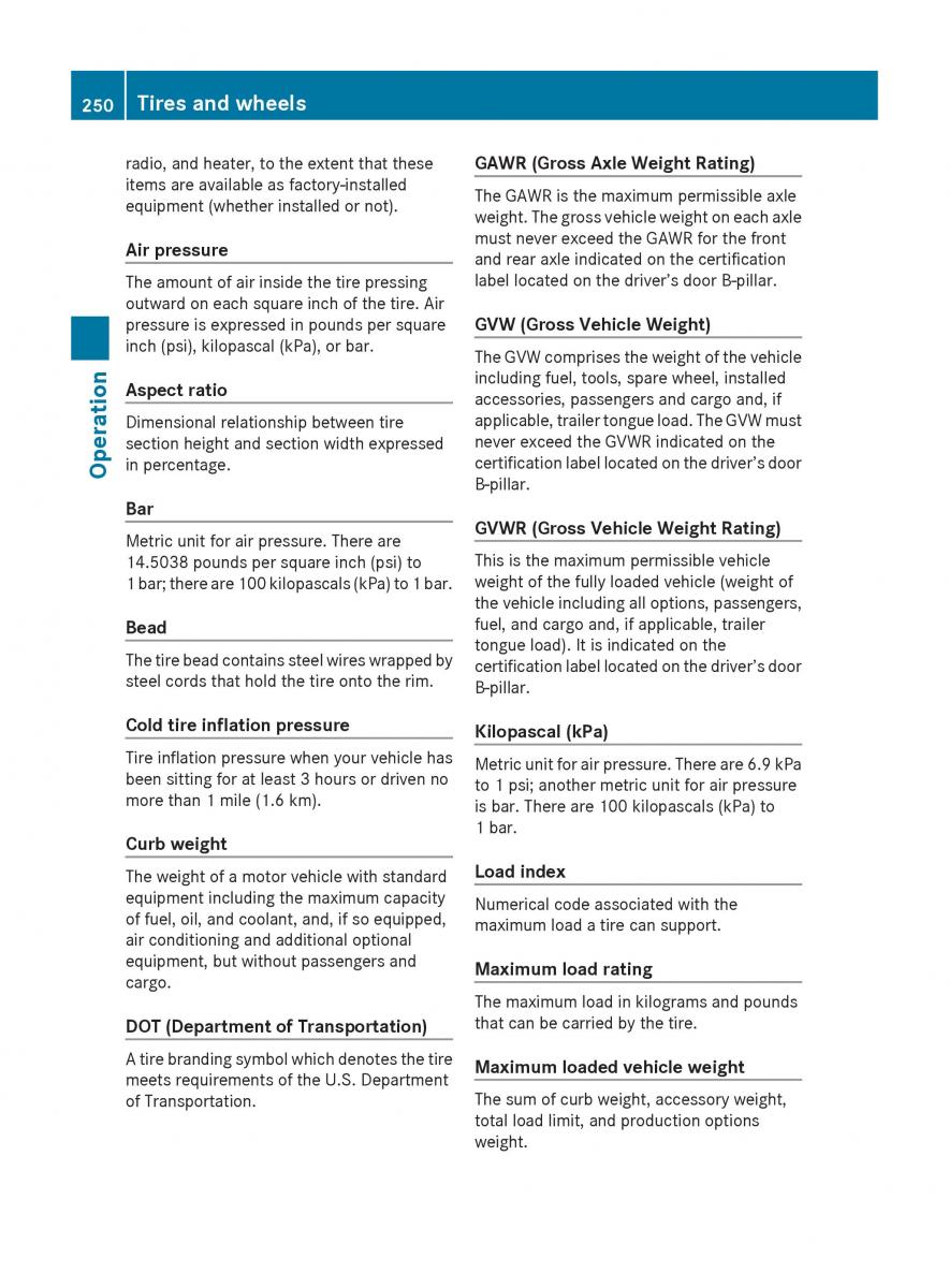 Mercedes Benz E Class W212 2010 owners manual / page 252