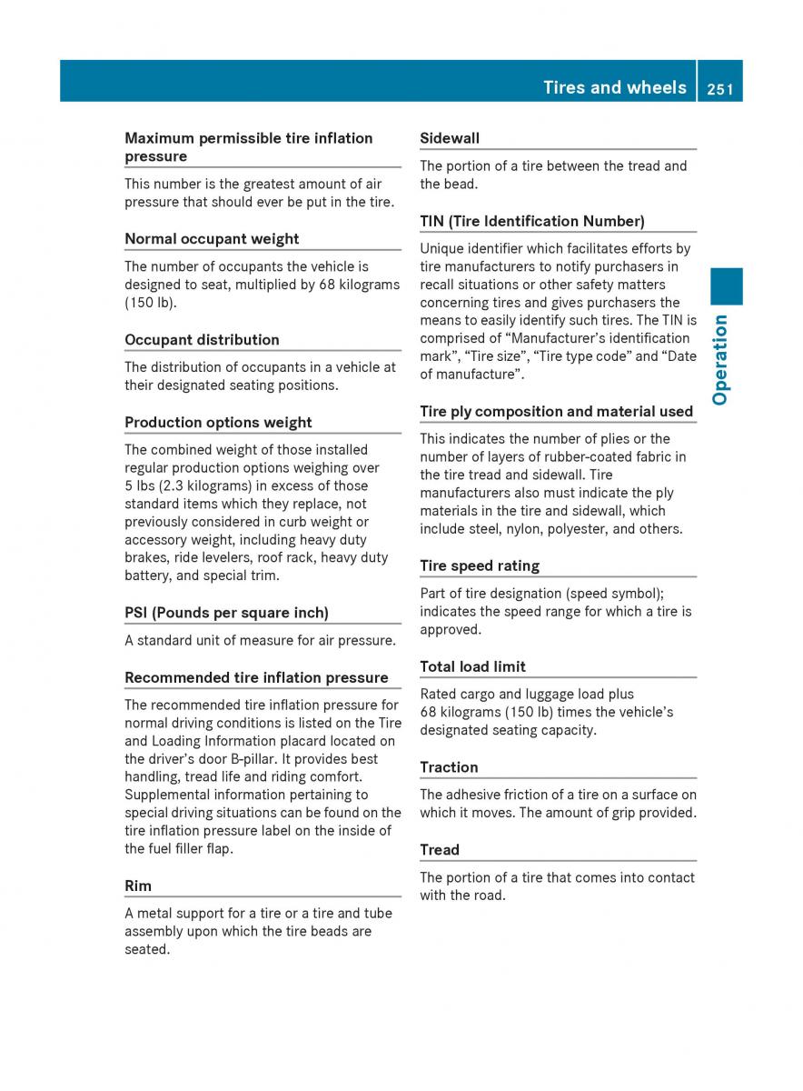 Mercedes Benz E Class W212 2010 owners manual / page 253