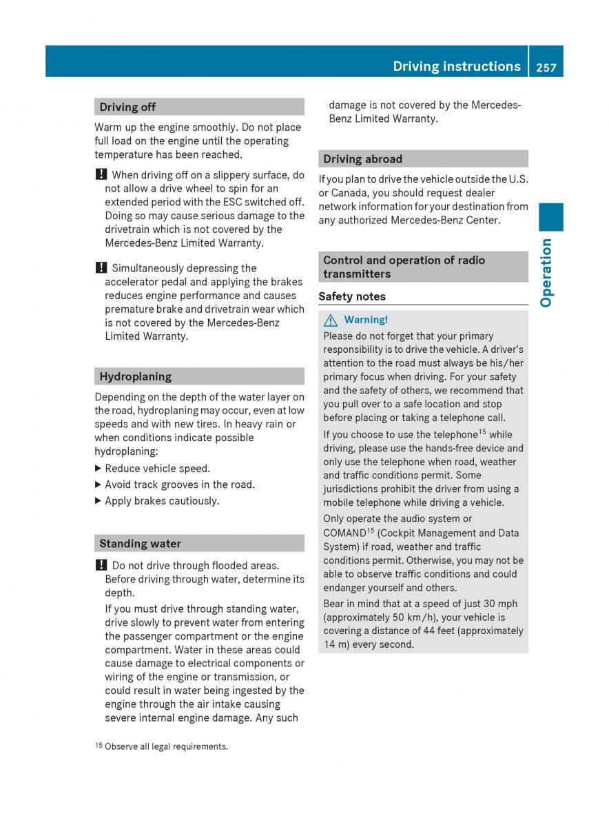 Mercedes Benz E Class W212 2010 owners manual / page 259