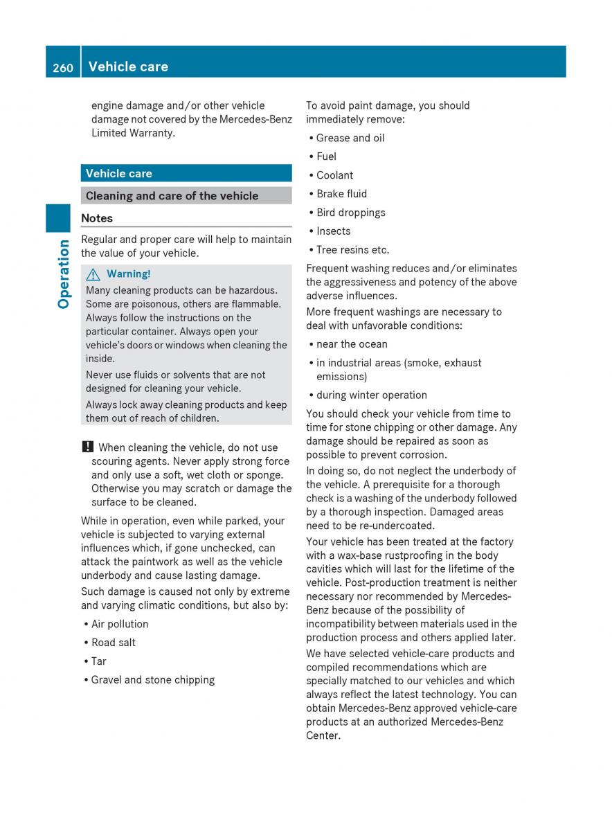 Mercedes Benz E Class W212 2010 owners manual / page 262