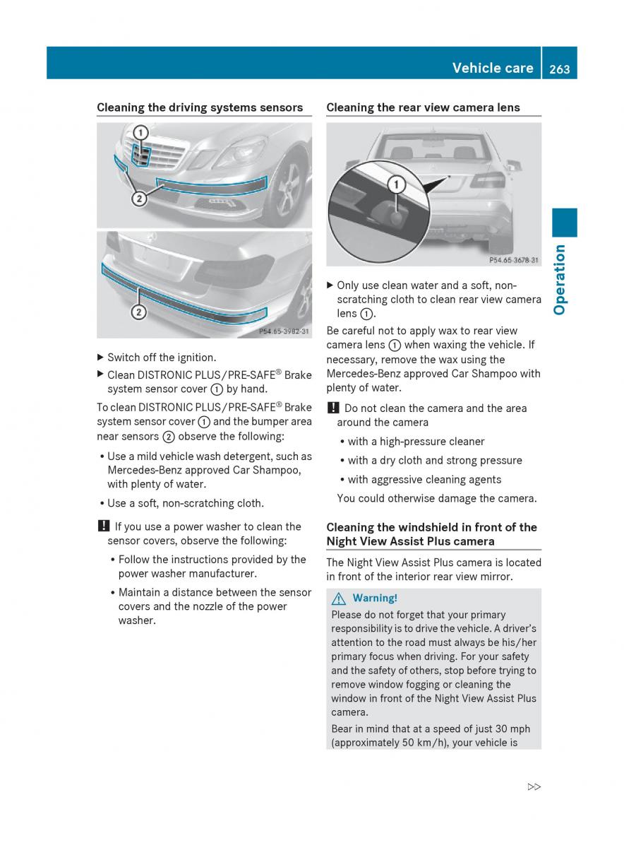 Mercedes Benz E Class W212 2010 owners manual / page 265