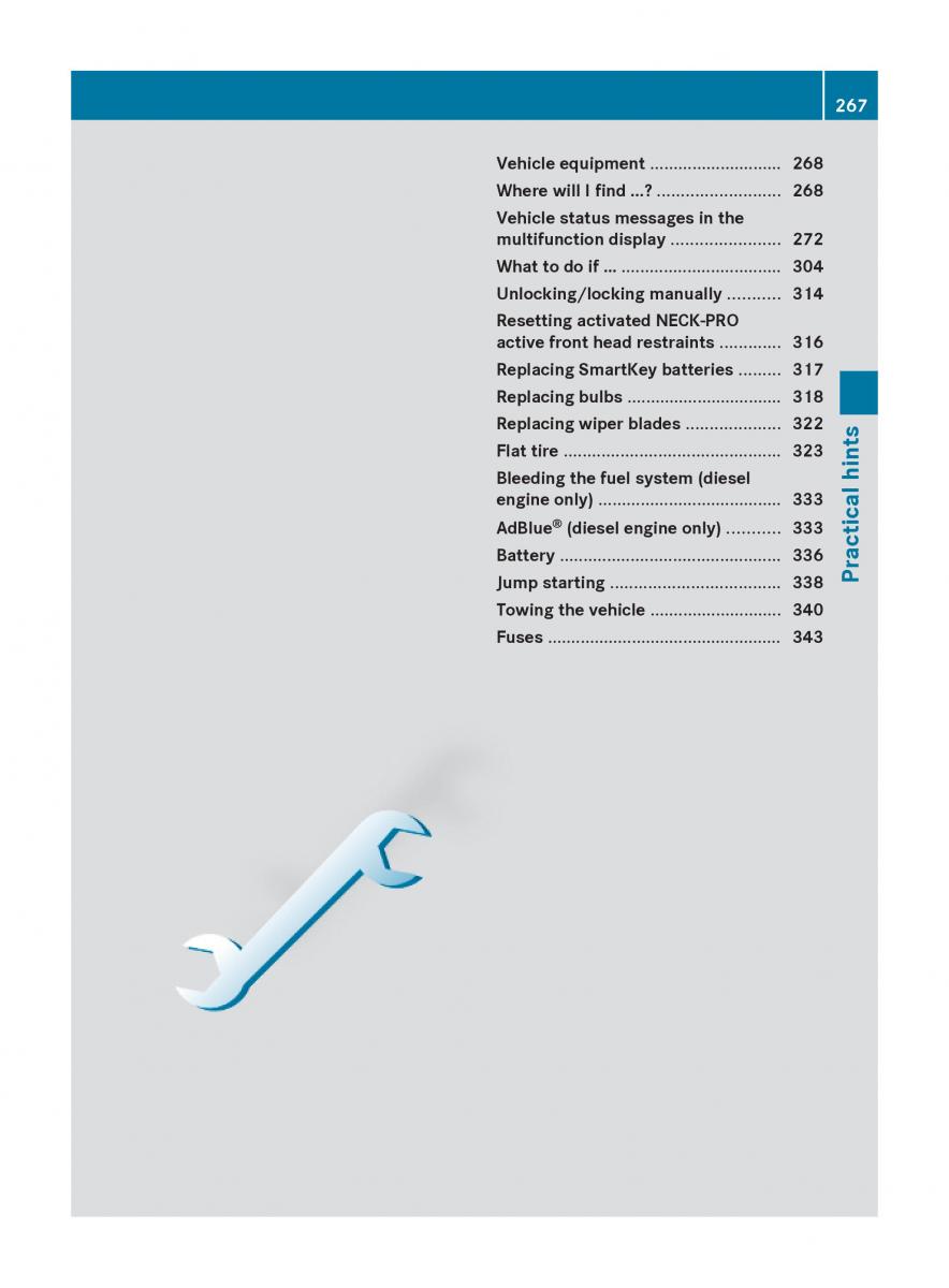 Mercedes Benz E Class W212 2010 owners manual / page 269