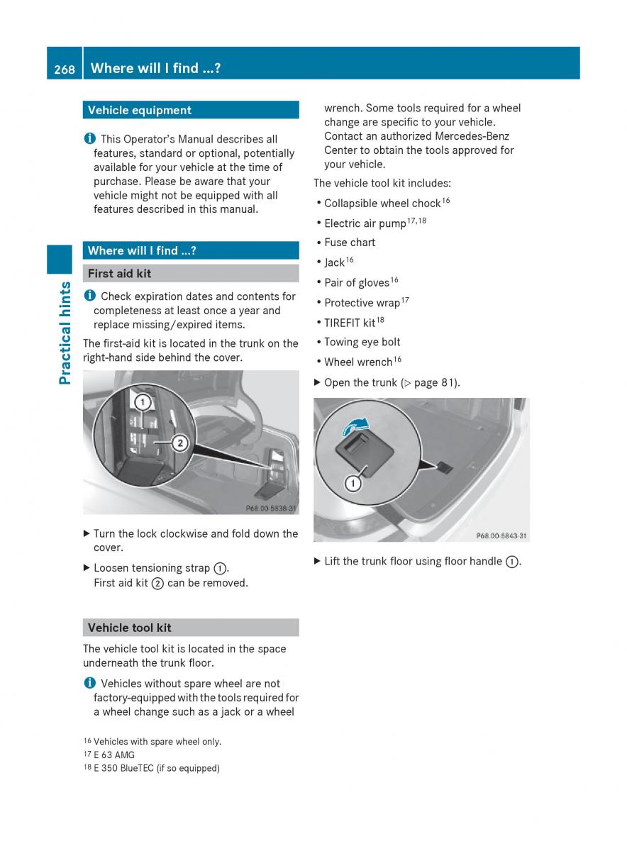 Mercedes Benz E Class W212 2010 owners manual / page 270