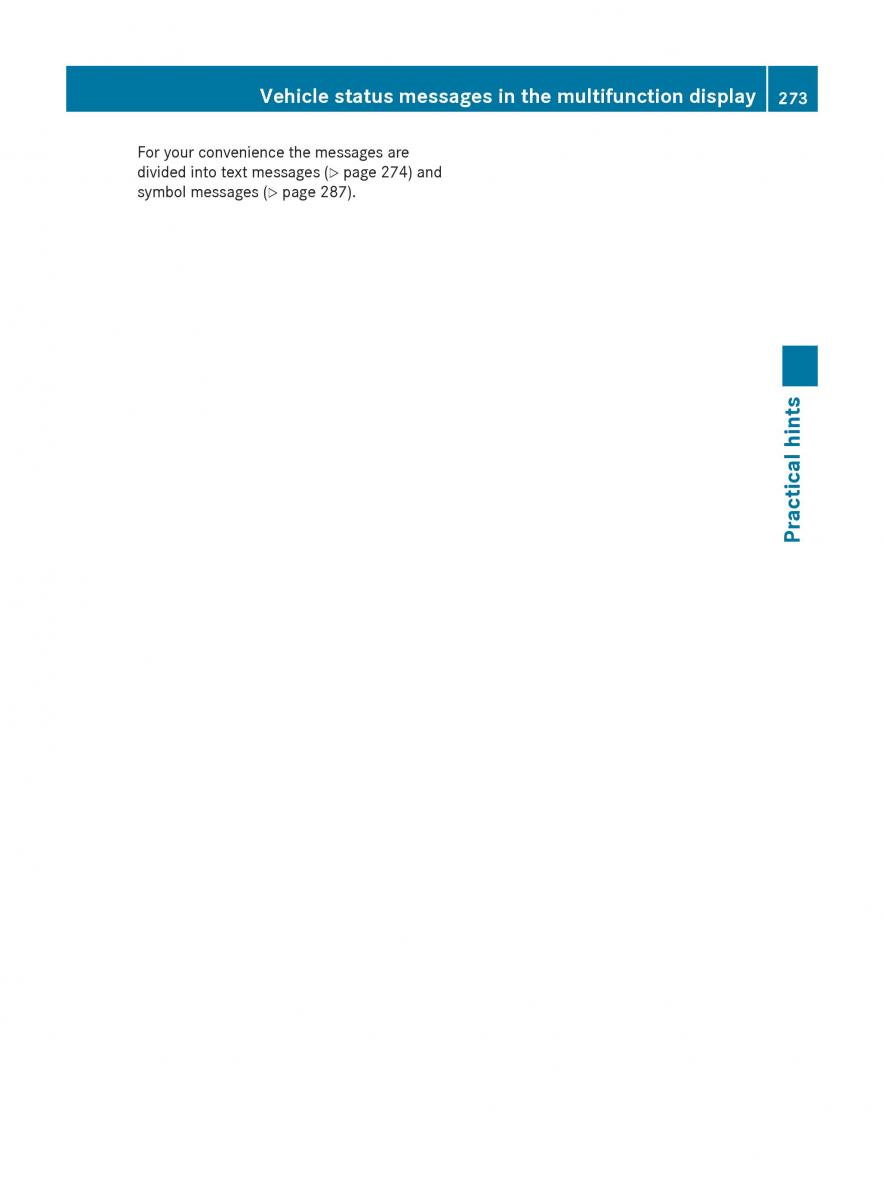 Mercedes Benz E Class W212 2010 owners manual / page 275