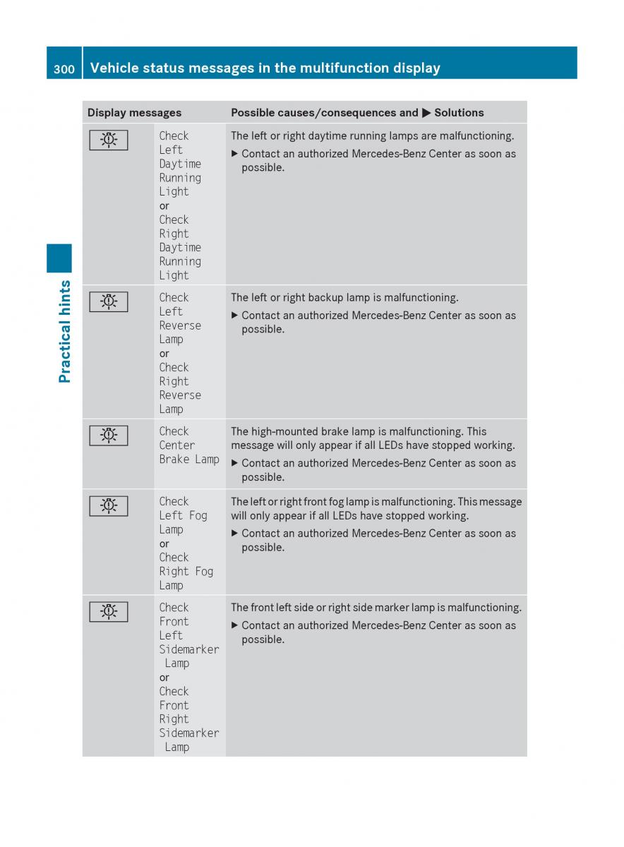 Mercedes Benz E Class W212 2010 owners manual / page 302